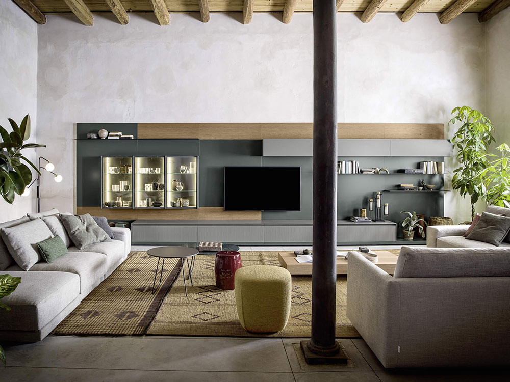 Zona giorno, living, soggiorno, mobile contenitore - Dallara Design Arredamento Ferrara