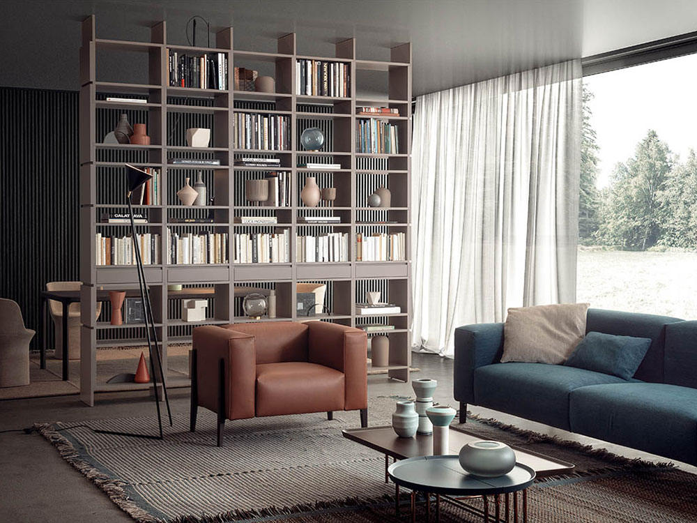 Zona giorno, living, soggiorno, librerie - Dallara Design Arredamento Ferrara